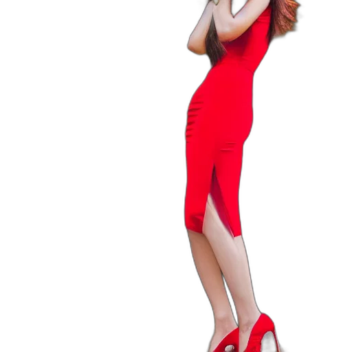dress, shoes, staff, 3d render transparent PNG cut-out
