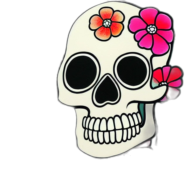 flower, jewelry, mask, face, vaporwave, pixel art, 3d render, cartoon transparent PNG cut-out