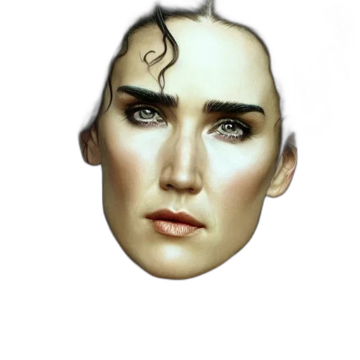 face, mask, hair, robot transparent PNG cut-out