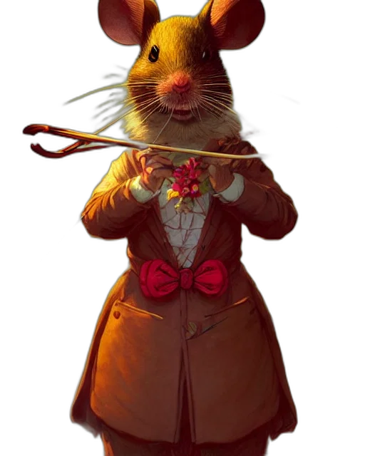 staff, animal, hat, creature, concept art, photorealistic, 3d render, fantasy art transparent PNG cut-out