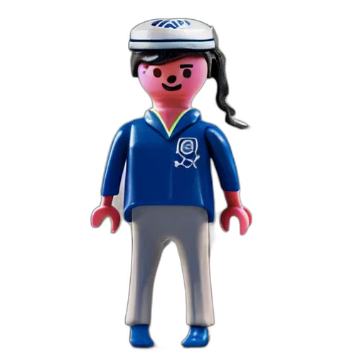 staff, hat, robot, 3d render transparent PNG cut-out