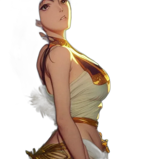 dress, staff, weapon, creature transparent PNG cut-out