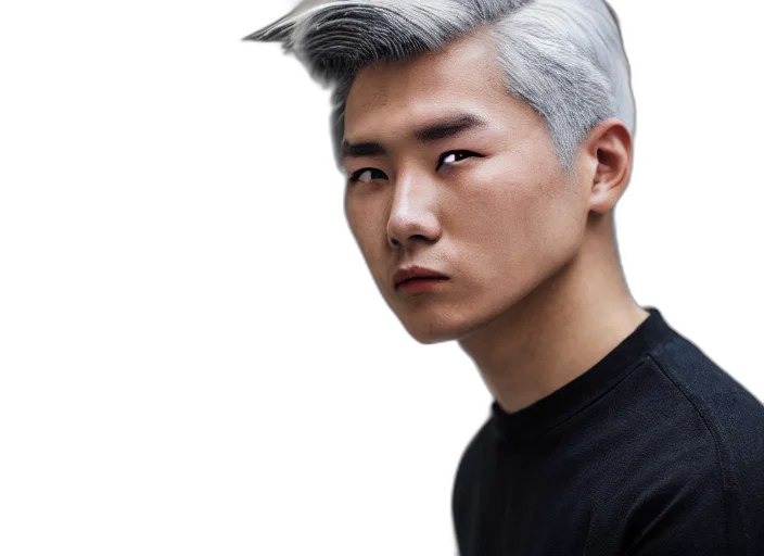 face, hair, staff, creature transparent PNG cut-out