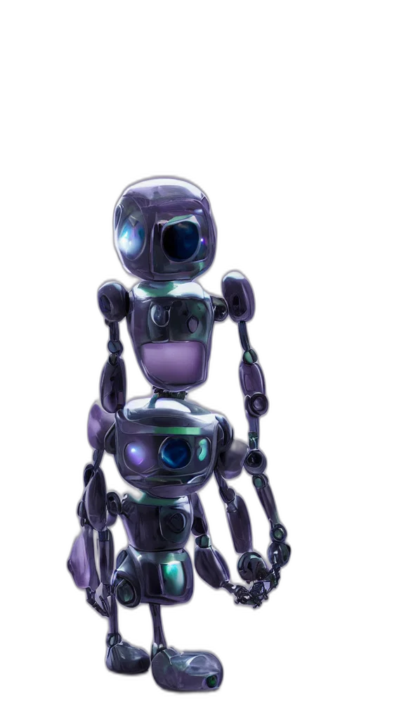 robot, staff, creature, 3d render transparent PNG cut-out