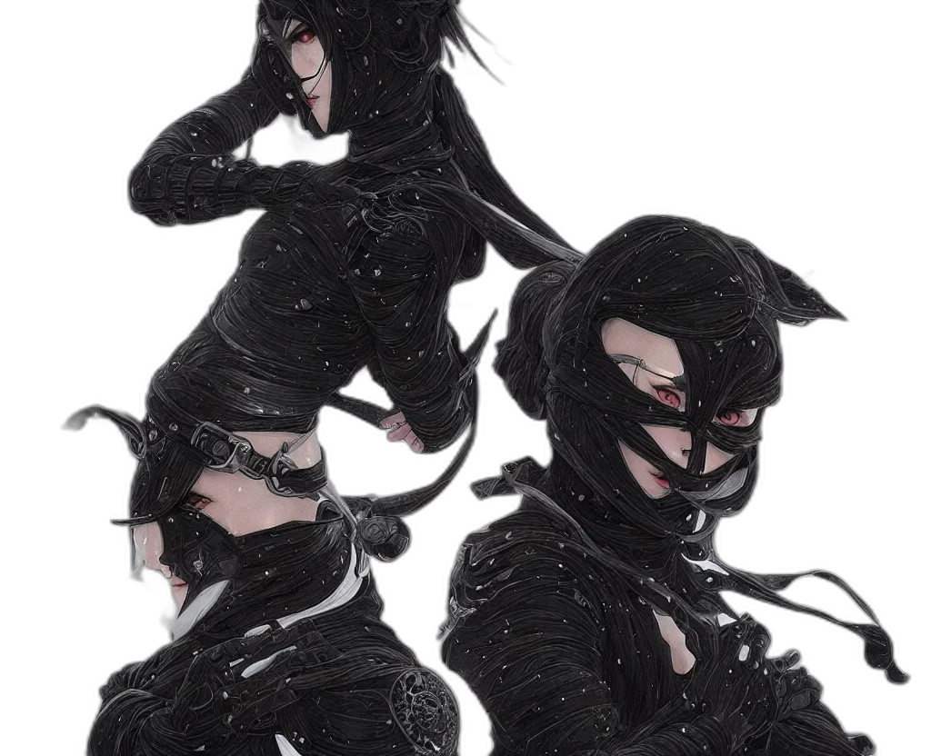 mask, jacket, weapon, creature transparent PNG cut-out