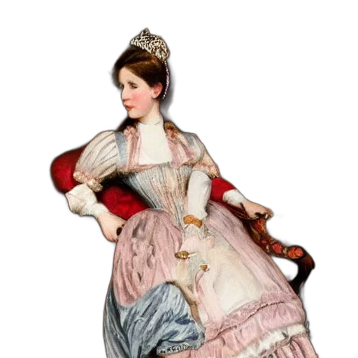 dress, crown, staff, jewelry transparent PNG cut-out