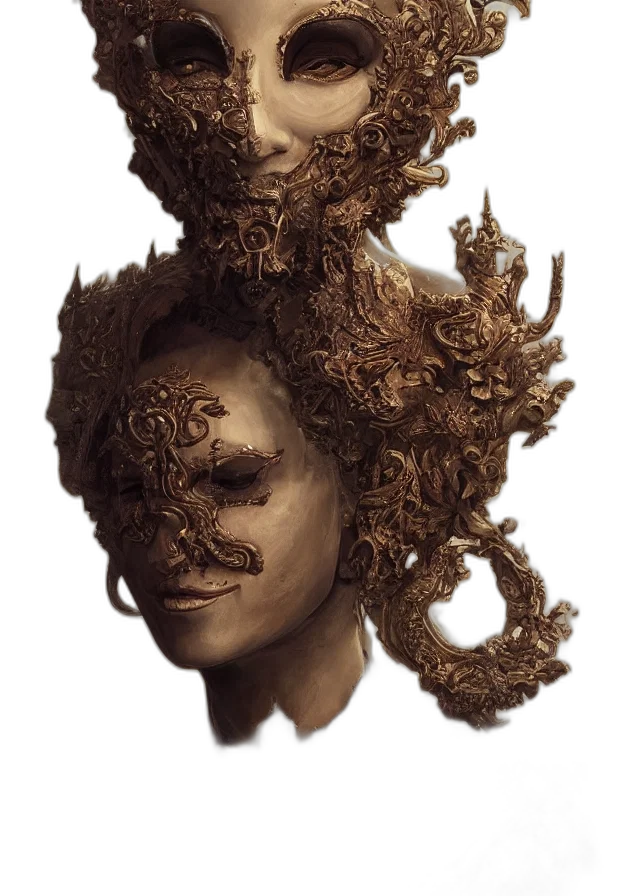 mask, face, crown, creature transparent PNG cut-out