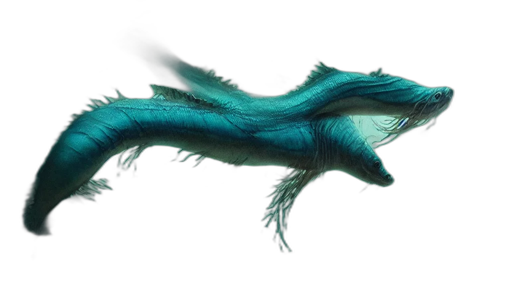 dragon, creature, animal, hair, 3d render, concept art, fantasy art, photorealistic transparent PNG cut-out