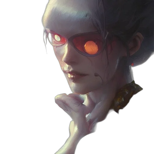 robot, face, mask, staff, concept art, cyberpunk, fantasy art, anime transparent PNG cut-out