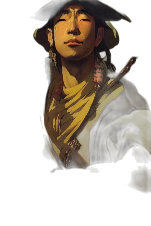 face, staff, hat, crown transparent PNG cut-out
