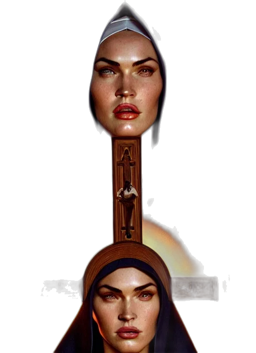 staff, jewelry, crown, face, concept art, fantasy art, 3d render, photorealistic transparent PNG cut-out