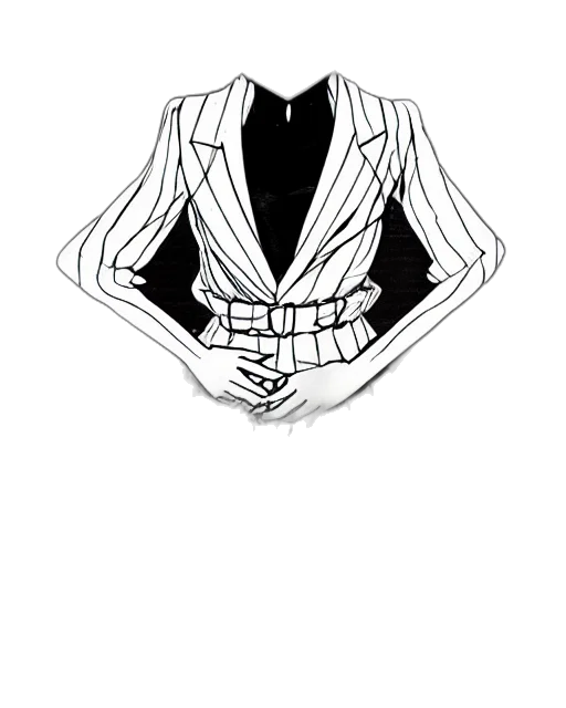 jacket, dress, staff, jewelry, cartoon, comic book art, concept art, pencil sketch transparent PNG cut-out