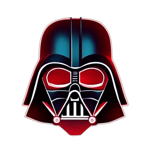 mask, face, photorealistic, comic book art, concept art, cartoon, darth, vader transparent PNG cut-out