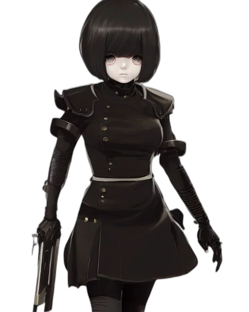 robot, staff, jacket, mask, concept art, cyberpunk, fantasy art, pixel art transparent PNG cut-out
