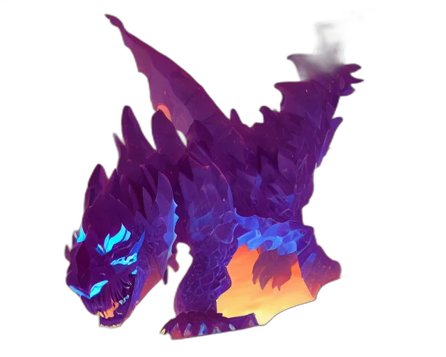 dragon, creature, staff, animal transparent PNG cut-out