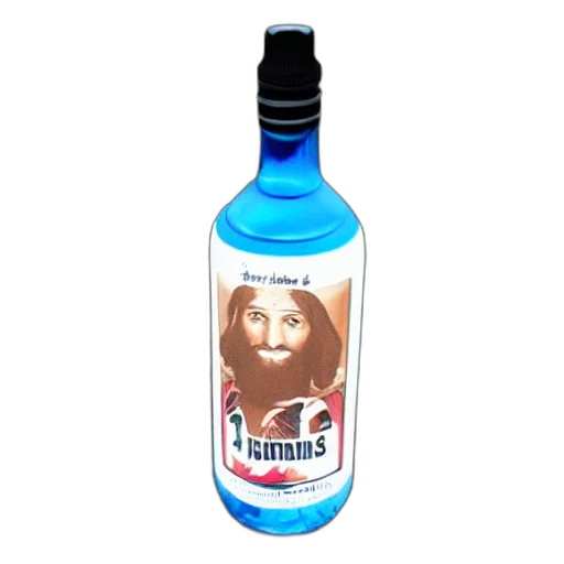 bottle, 3d render, photorealistic, jesus, tears, bottled, water transparent PNG cut-out