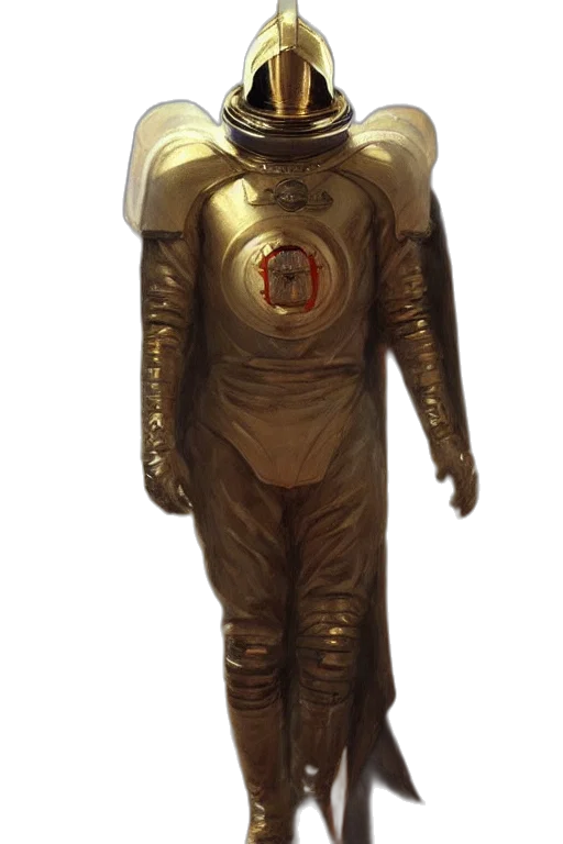 robot, mask, staff, concept art, 3d render, outer space, knights, templar transparent PNG cut-out