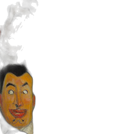 mask, face, staff, cartoon, concept art, photorealistic, 3d render, fire transparent PNG cut-out