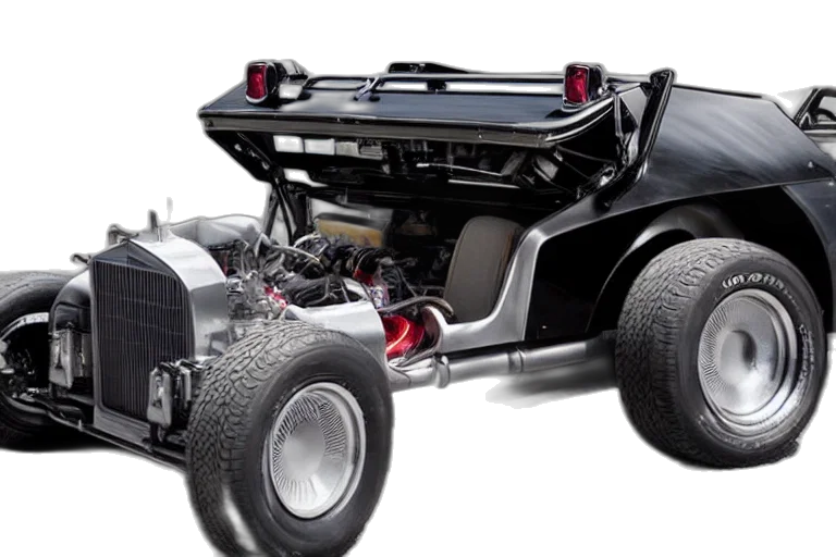 car, hotrod, delorean transparent PNG cut-out