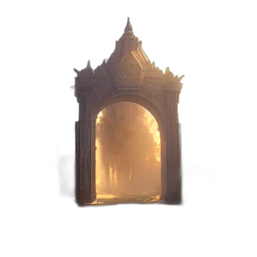 crown, mask, building, staff transparent PNG cut-out