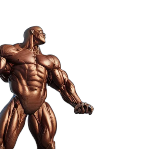 3d render, concept art, photorealistic, statue transparent PNG cut-out
