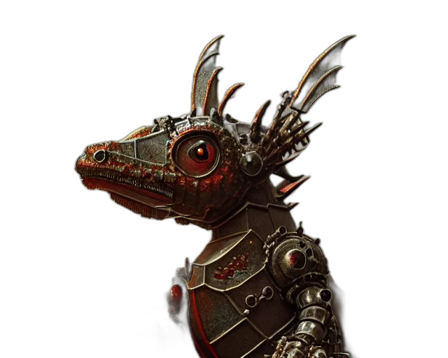 dragon, mask, staff, creature transparent PNG cut-out