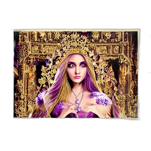 jewelry, crown, fantasy art, photorealistic, concept art, pixel art, princess, amethyst transparent PNG cut-out