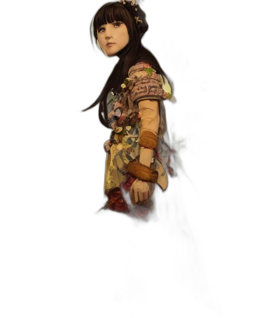 face, dragon, staff, jacket transparent PNG cut-out
