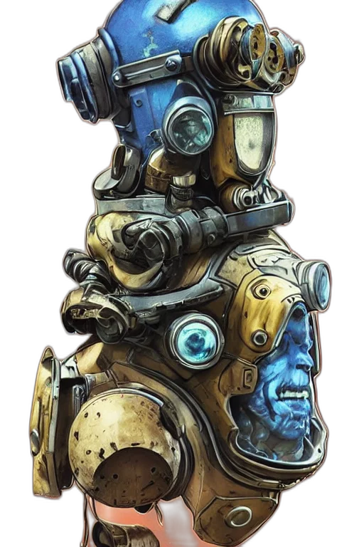 robot, mask, face, weapon transparent PNG cut-out
