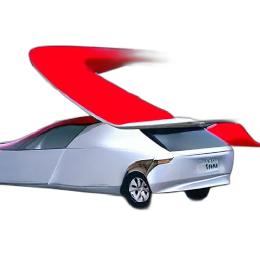 car, 3d render, concept art, looks, like, plane transparent PNG cut-out