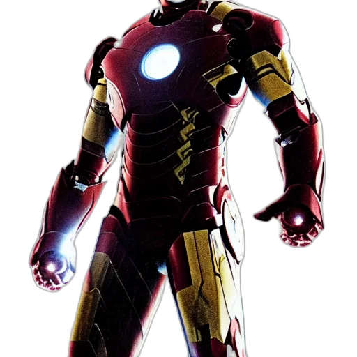 comic book art, concept art, 3d render, cartoon, detailed, blueprint, iron, man transparent PNG cut-out