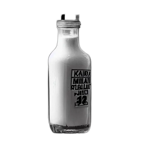 bottle, food, weapon, dress, 3d render, photorealistic, monochrome, milk transparent PNG cut-out