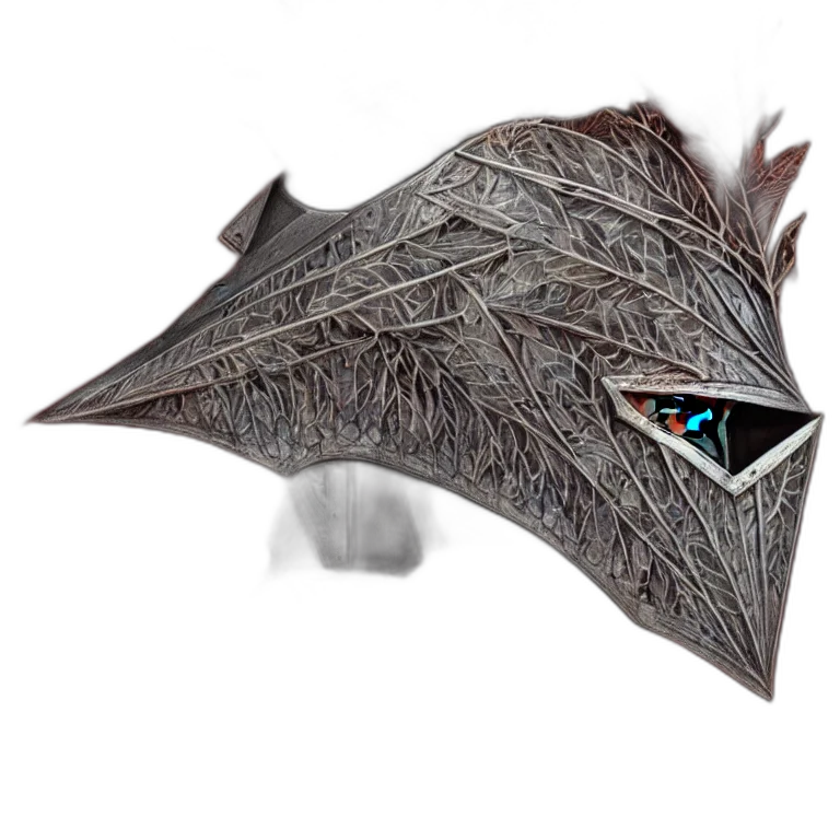mask, umbrella, hat, creature, 3d render, concept art, photorealistic, fantasy art transparent PNG cut-out
