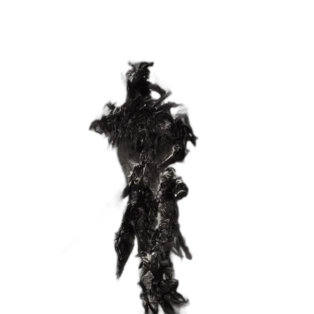 hair, staff, mask, dress transparent PNG cut-out