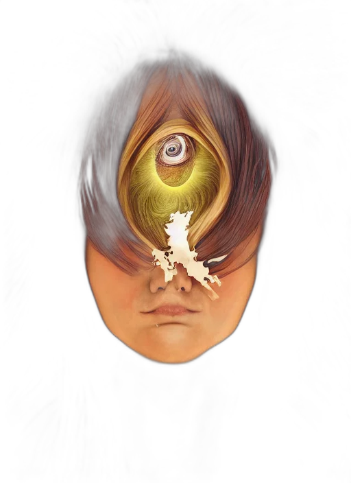 face, mask, creature, hair transparent PNG cut-out