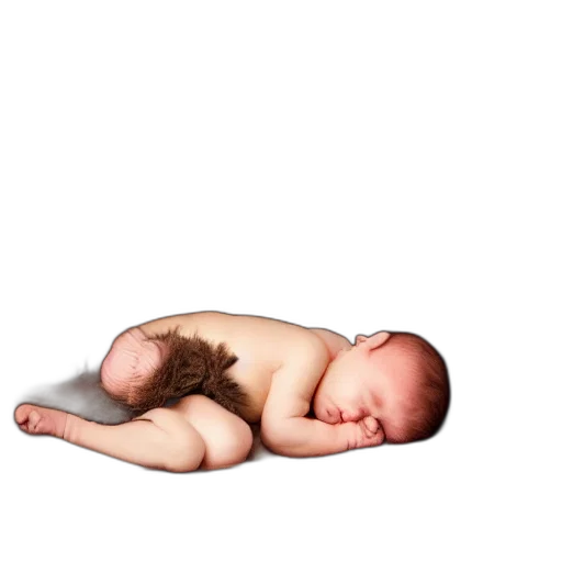hair, animal, creature, bottle, photorealistic, 3d render, concept art, baby transparent PNG cut-out