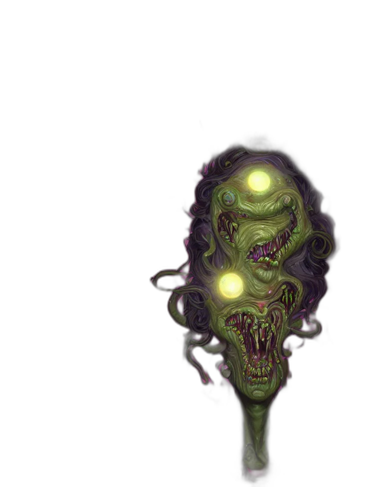 creature, mask, face, staff transparent PNG cut-out