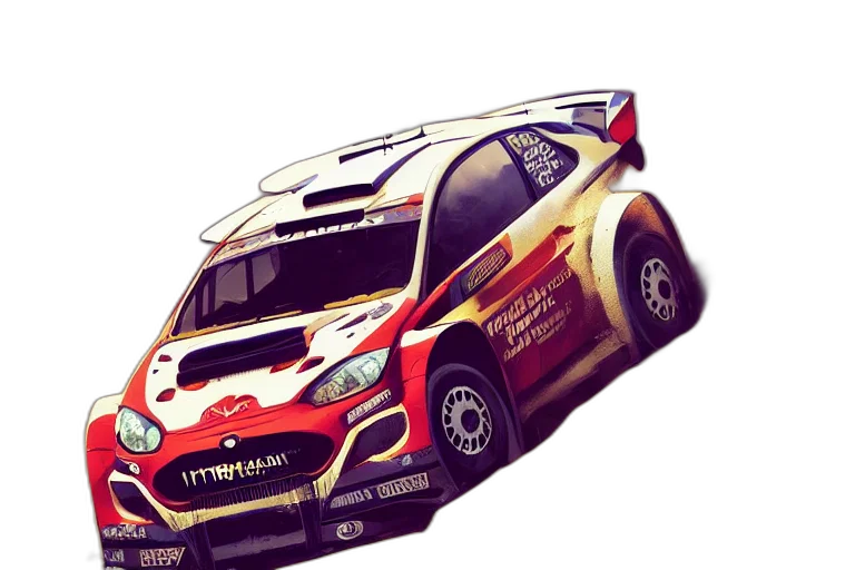 car, concept art, 3d render, wrc transparent PNG cut-out