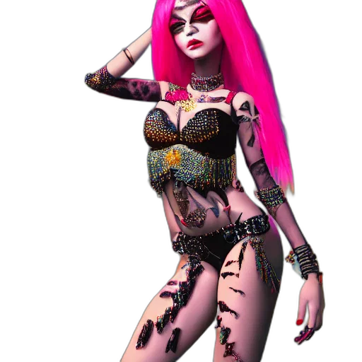 dress, 3d render, concept art, cyberpunk transparent PNG cut-out