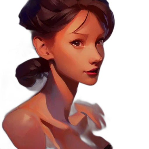 face, dress, crown, fantasy art transparent PNG cut-out