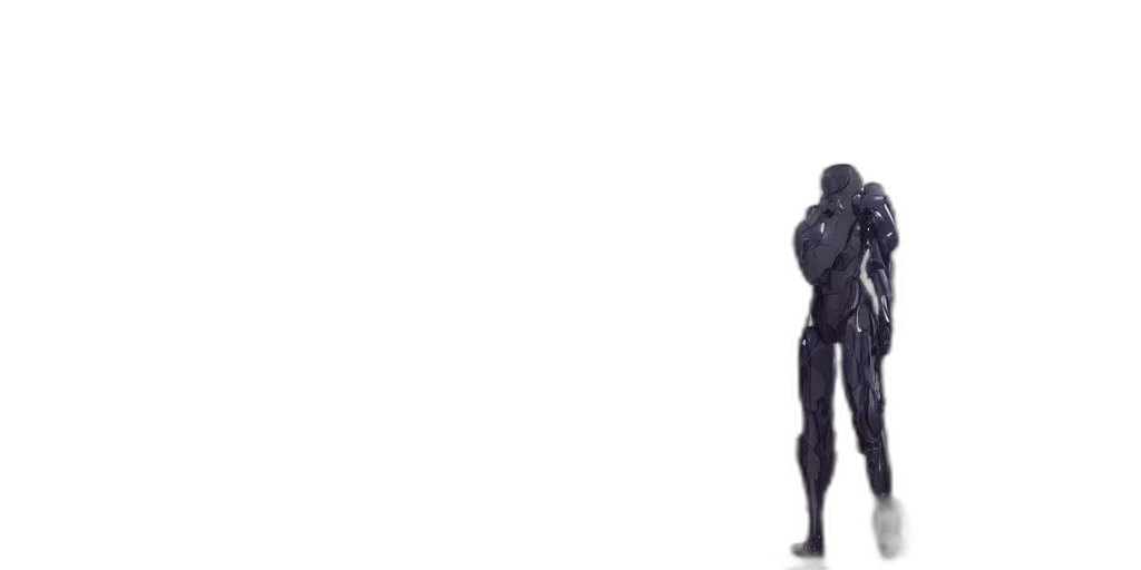 robot, mask, creature, weapon, concept art, 3d render, pixel art, photorealistic transparent PNG cut-out