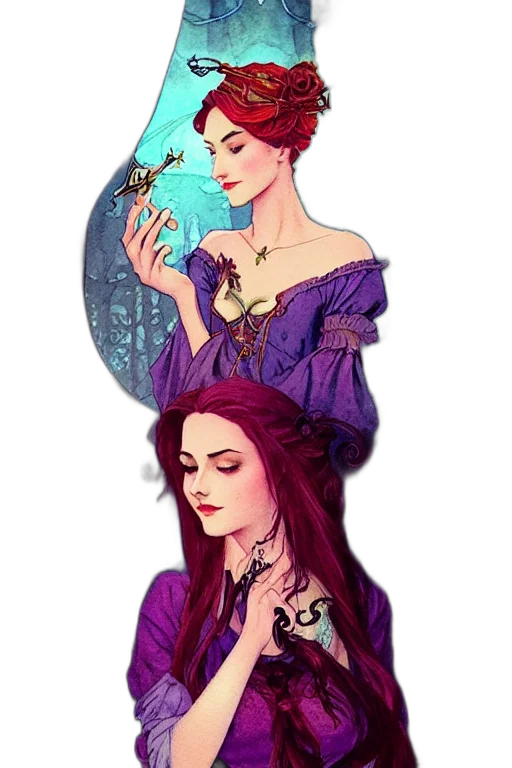 jewelry, dress, crown, fantasy art transparent PNG cut-out