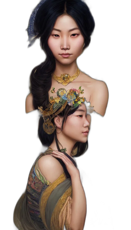jewelry, crown, face, dress transparent PNG cut-out