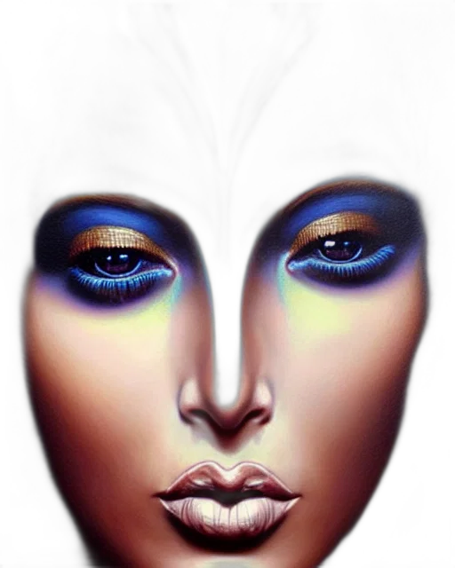 face, mask, jewelry, photorealistic, 3d render, fantasy art, concept art, neon lights transparent PNG cut-out