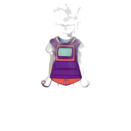 robot, dress, jacket, jewelry, pixel art, concept art, vaporwave, 3d render transparent PNG cut-out