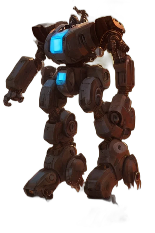 robot, weapon, staff, creature transparent PNG cut-out