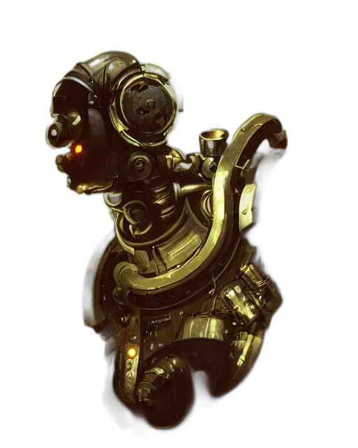 robot, staff, weapon, jewelry, concept art, 3d render, fantasy art, cyberpunk transparent PNG cut-out
