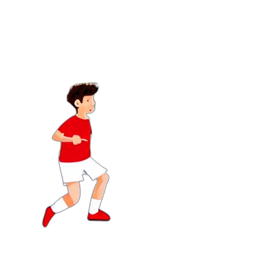 pixel art, cartoon, concept art, 3d render, illustration, boy, playing, football transparent PNG cut-out
