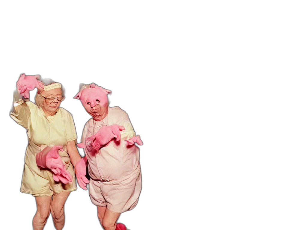 dress, hat, 3d render, concept art, couple, grandparents, years, old transparent PNG cut-out