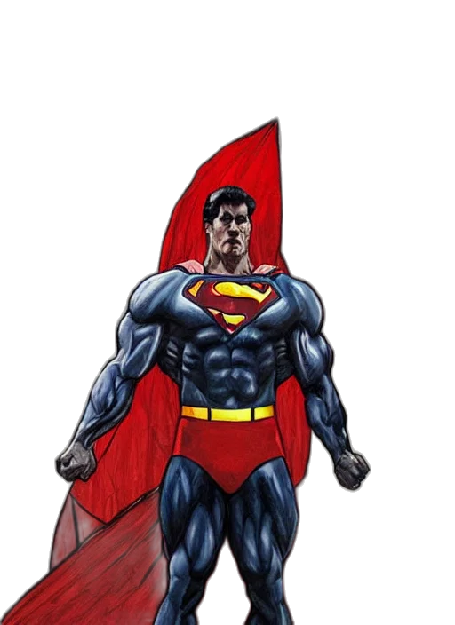 comic book art, concept art, cartoon, 3d render, symmetry, portrait, crossfit, bodybuilder transparent PNG cut-out